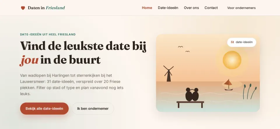 Website van Daten in Friesland