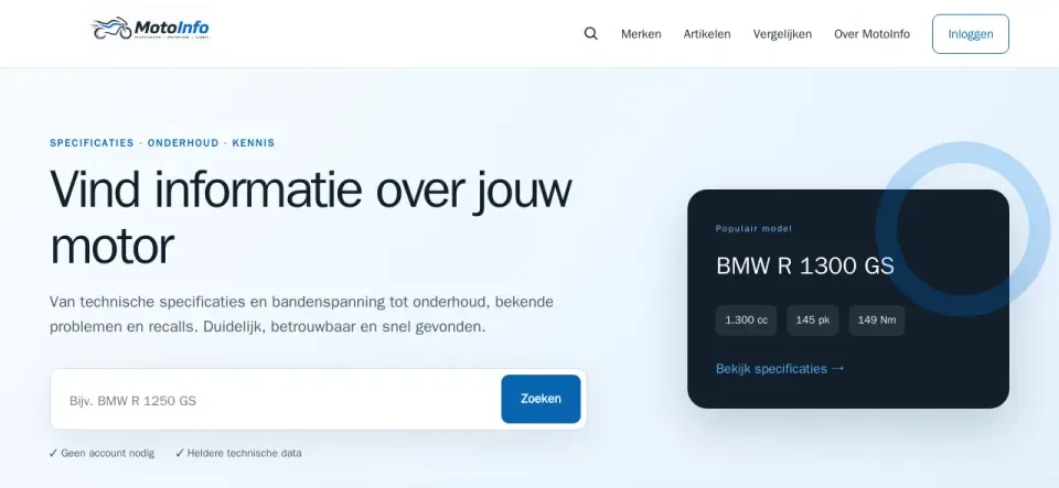 Website van MotoInfo